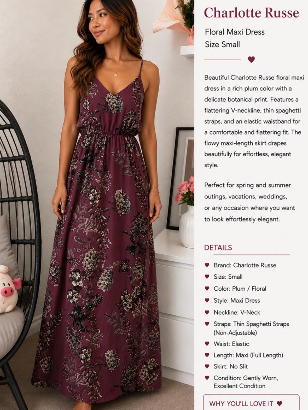 Charlotte Russe Floral Maxi Dress
